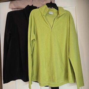 Columbia Lime and Black Half-Zip Fleece